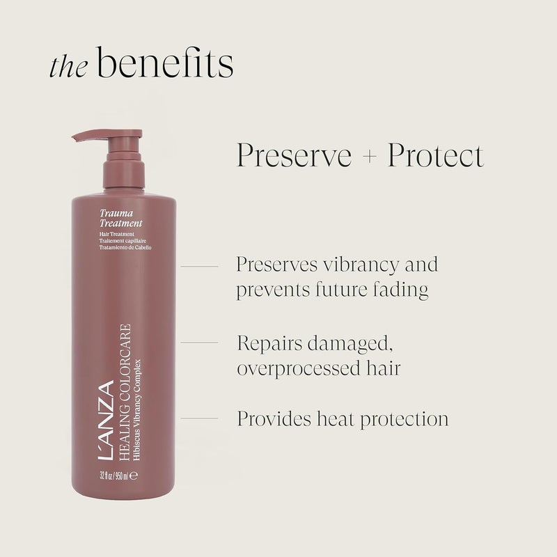 L'ANZA Healing ColorCare Color Preserving Trauma Hair Treatment for Dry and Damaged Hair with UV and Heat Protection - 33.8 Fl Oz - Image 3